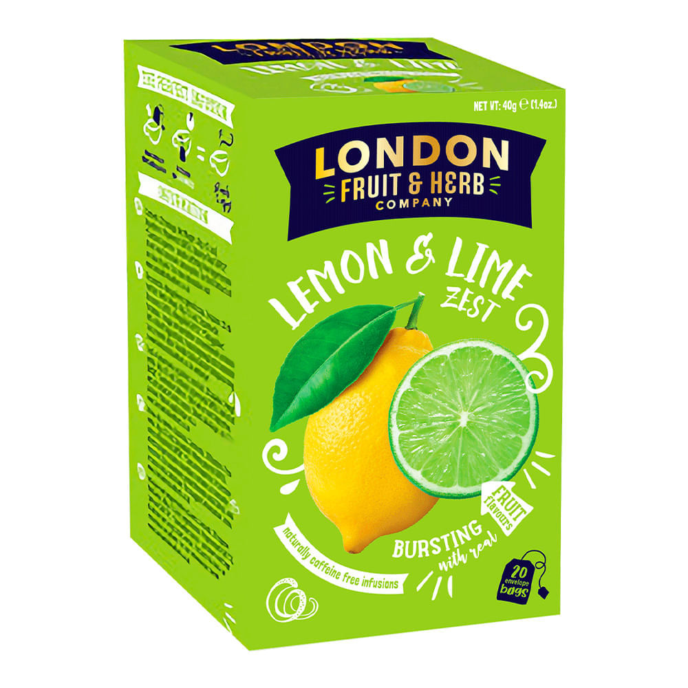 Ch de Lim o e Raspas de Lim o London Fruit Herb 20 Sach s